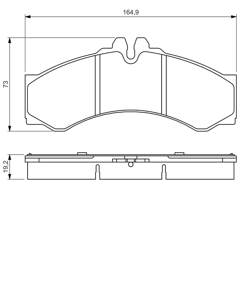 Brake Pad Front & Rear Bosch Merc Sprinter 308-313 VW LT45 thumbnail 2