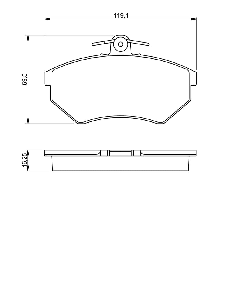 BOSCH Brake Pad Front Bosch VW Golf 2 3 Jetta 2 3 Polo Playa 98-
