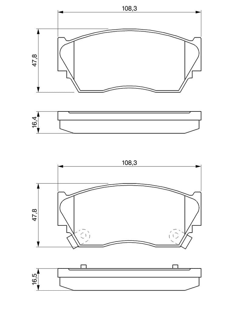 BOSCH Brake Pad Front Bosch Nissan Sentra 140 92-