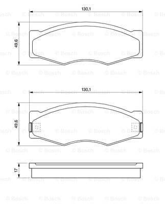 Brake Pad Front Bosch Ford Courier Isuzu KB-Series 94- Mitsubishi Colt thumbnail 5