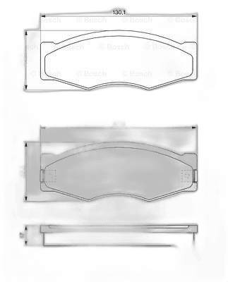 Brake Pad Front Bosch Ford Courier Isuzu KB-Series 94- Mitsubishi Colt thumbnail 6