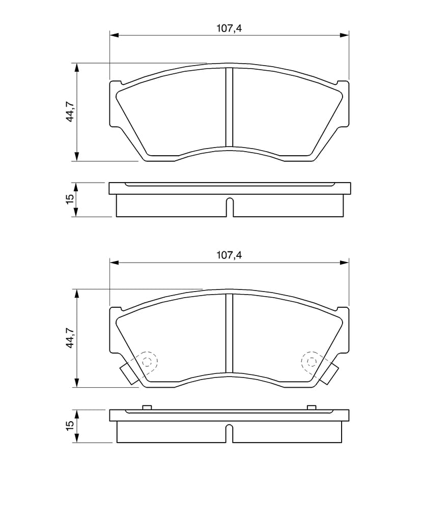 BOSCH Brake Pad Front Bosch Tata Indica Indigo 04-