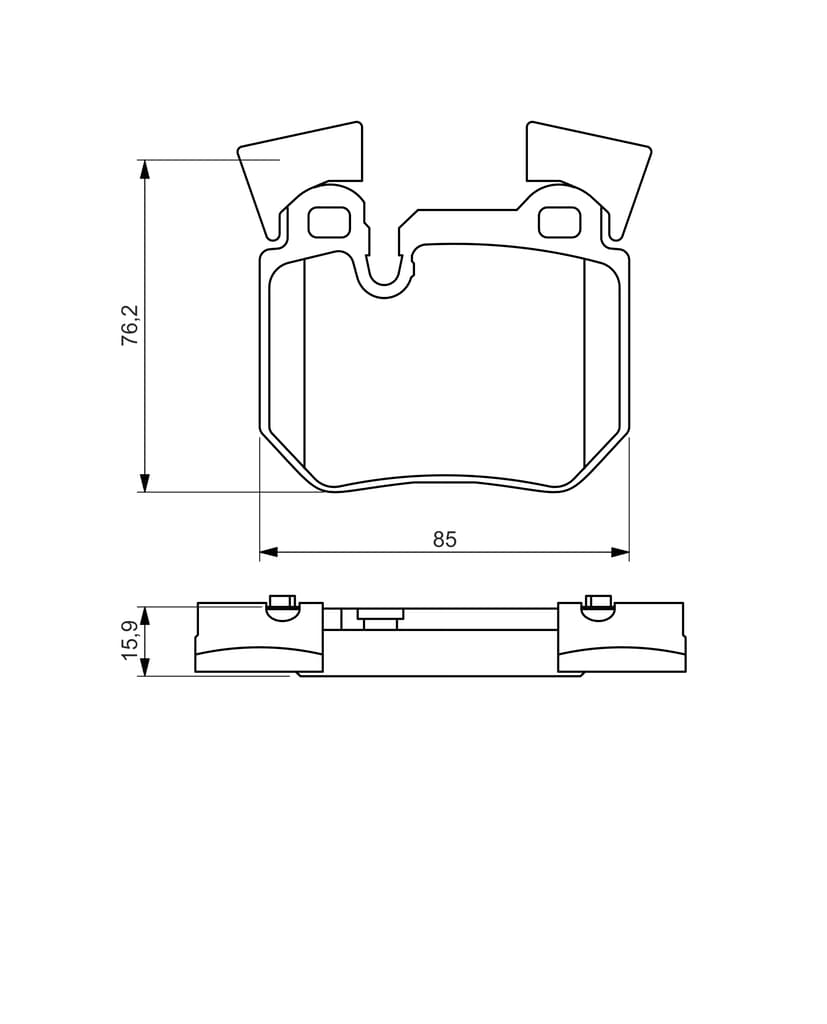 Brake Pad Rear Bosch BMW 1 Series 135i (E87) 08- image 1