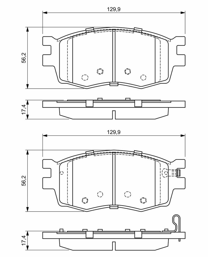Brake Pad Front Bosch Hyundai Accent i20 Kia Rio 06- image 1