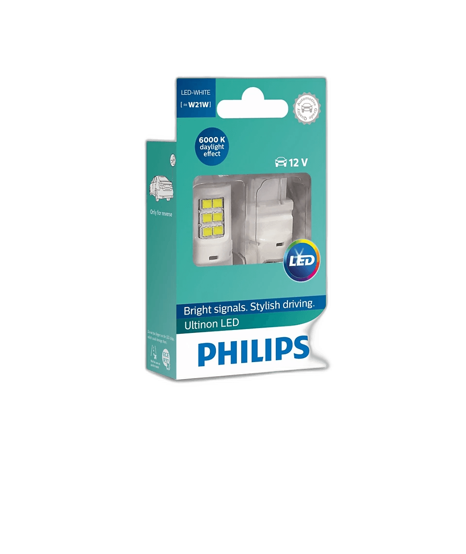 LED Philips W21W LED WHITE Ultinon 11065ULWX2 6000K 12V 1W (also can use 12795X1) Set Of Two thumbnail 3