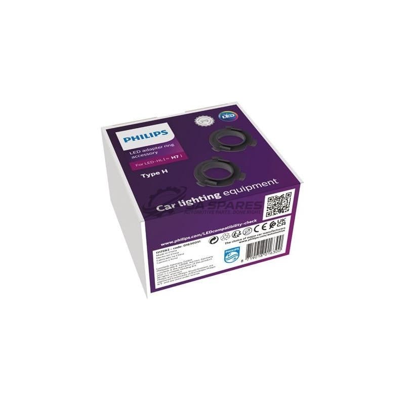 PHILIPS Philips H7 LED Connector rings TYPE-H Set of Two 05123330 for Ultinon & Ultinon Essential H7 only (replace 11172CX2)