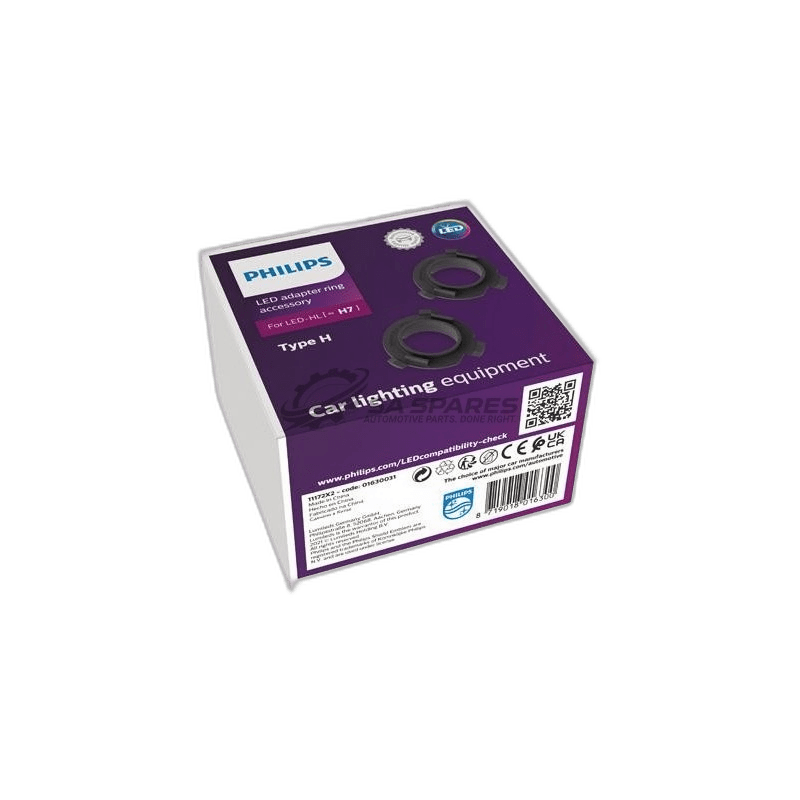 Philips H7 LED Connector rings TYPE-H Set of Two 05123330 for Ultinon & Ultinon Essential H7 only (replace 11172CX2) thumbnail 2