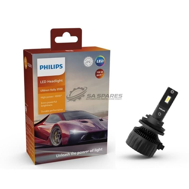 PHILIPS LED Philips H11 Ultinon Rally 3550 6500K 4500lm 12&24V 50W +200% More Light 1500Hrs Set of Two Pro3550 OFFROAD ONLY!