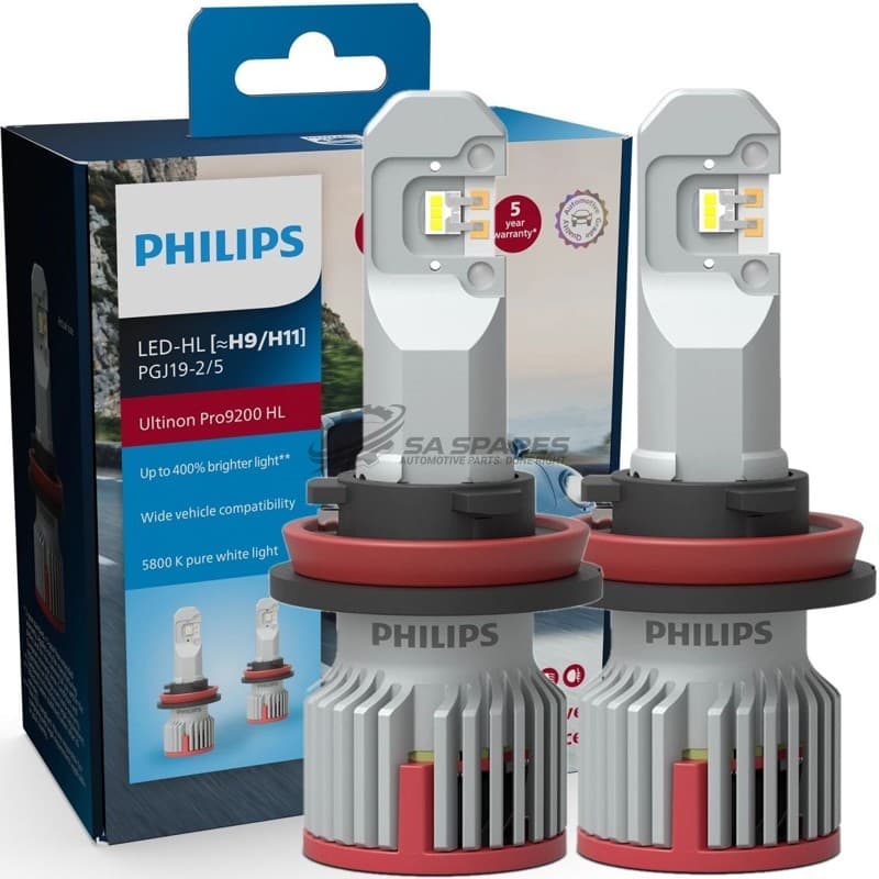 PHILIPS LED Philips H11 | H9 Ultinon Pro9200 HL12 | 24V 20W U92 5800K 1800lm 5000hrs Set of Two