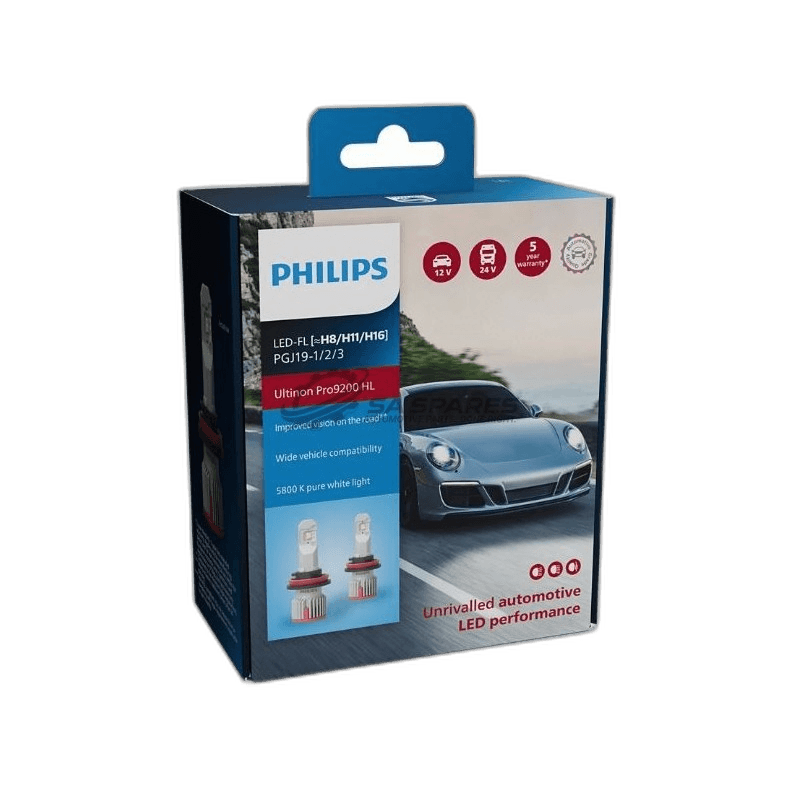 LED Philips Fog Ultinon Pro9200 HL 12 | 24V 20W Fog U92 5800K 1550lm 5000hrs Set of Two thumbnail 2