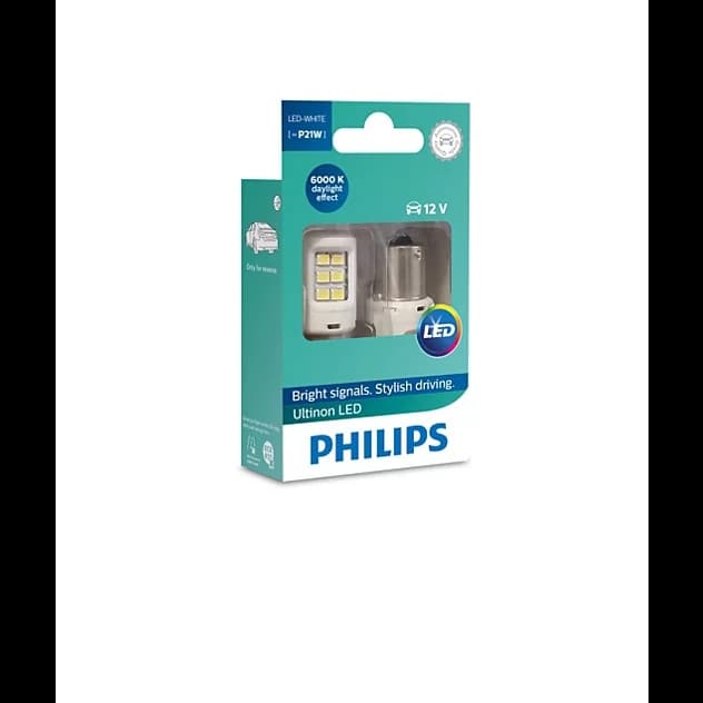 LED Philips P21W LED WHITE Ultinon 11498ULWX2 6000K 12V 1.95W Set Of Two 05035930 image 1