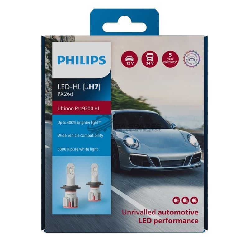 PHILIPS LED Philips H7 Ultinon Pro9200 HL 12 | 24V 20W U92 5800K 1800lm 5000hrs Set of Two
