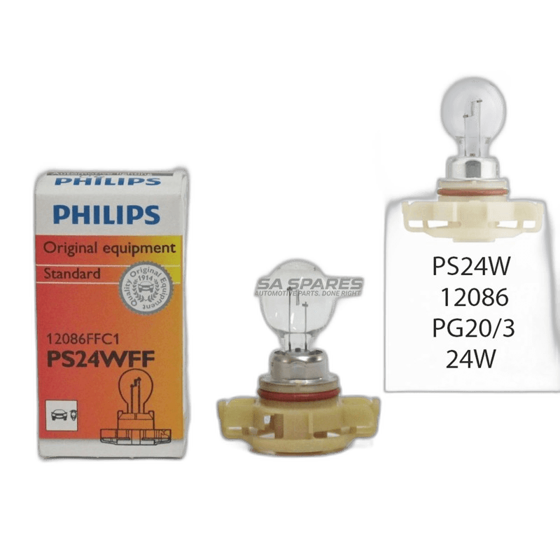 Globe Philips PS24W 12V 24W 12086FFC1 Each Hi Per Vision HiPerVision BASE PG20 | 3 thumbnail 2