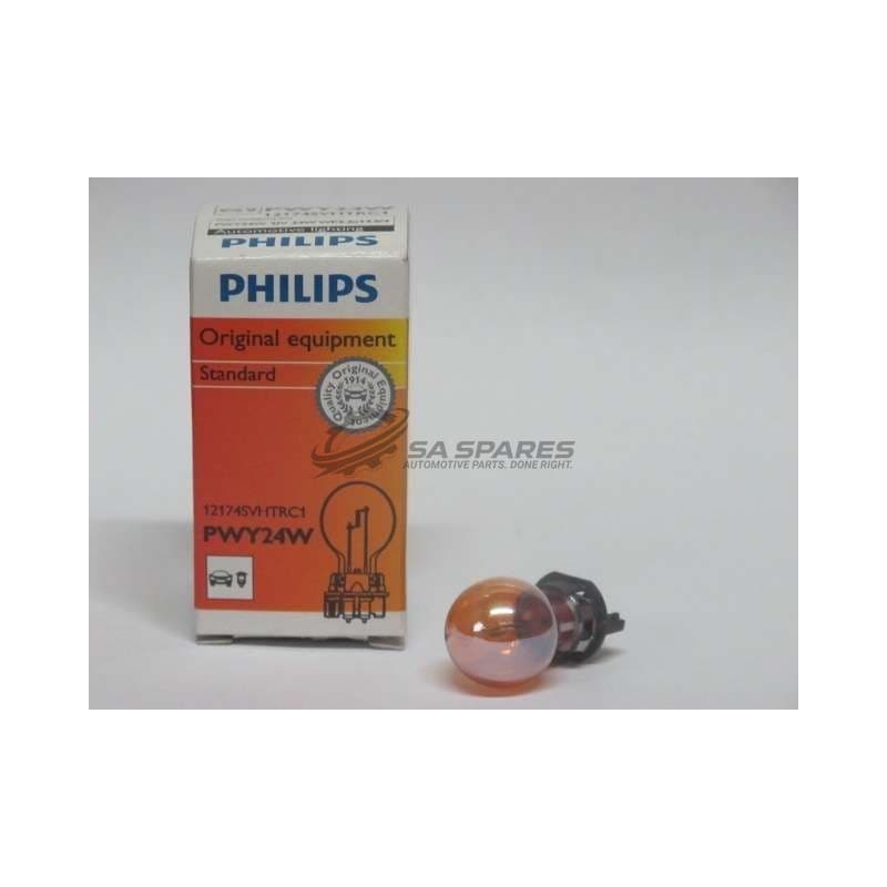 Globe Philips PWY24W 12V 24W SilverVision 12174SVHTRC1 Each Hi Per Vision HiPerVision image 1