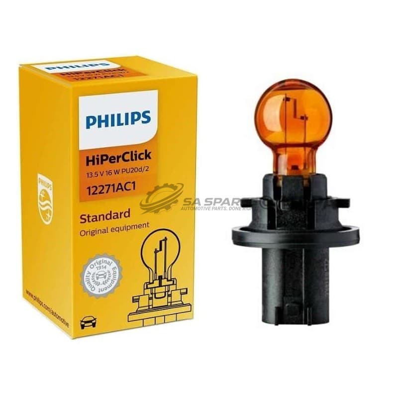 Globe Philips PCY16W 13.5V 16W Amber | Orange 12271AC1 Each Hi Per Vision HiPerVision image 1