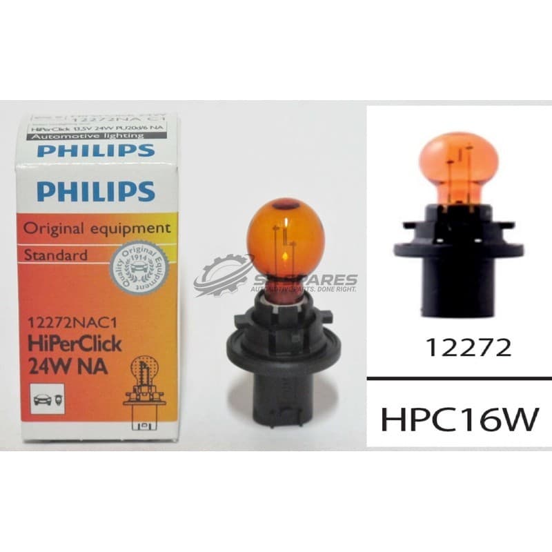 Globe Philips HPC16W13.5V 26W Amber 12272NAC1 Each HiPerClick HPC24WNA image 1