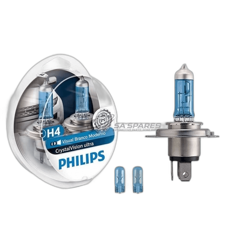Globe Philips H4 CrystalVision Ultra 12V 60 | 55W 12342CVUSM Set of Two + W5W thumbnail 2