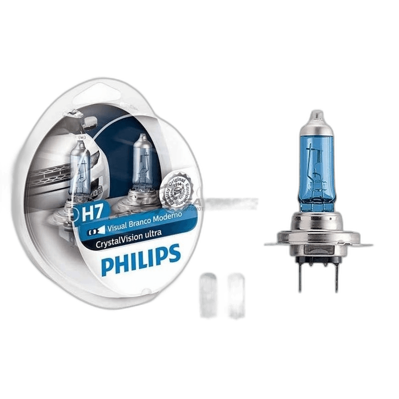 Globe Philips H7 CrystalVision Ultra 12V 55W 12972CVUSM Set of Two + W5W thumbnail 2