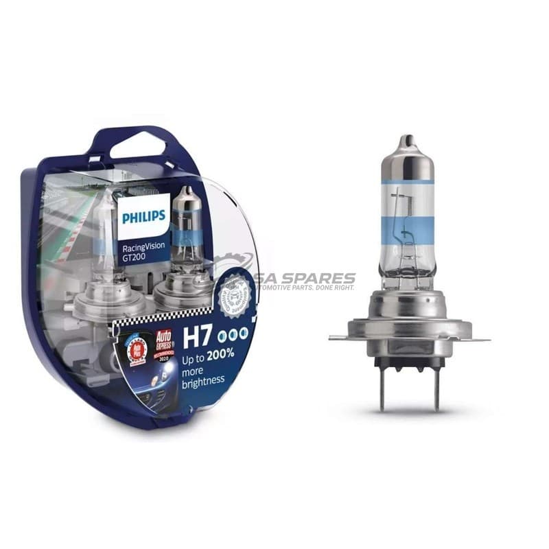 PHILIPS Globe Philips H7 RacingVisionGT200 +200% 12V 55W 12972RGTS2 Set of Two Racing 00577928 GT200