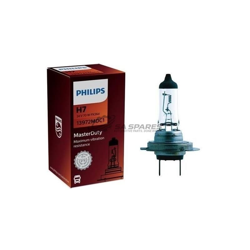 PHILIPS Globe Philips H7 MasterDuty 24V 70W 13972MDC1 Each