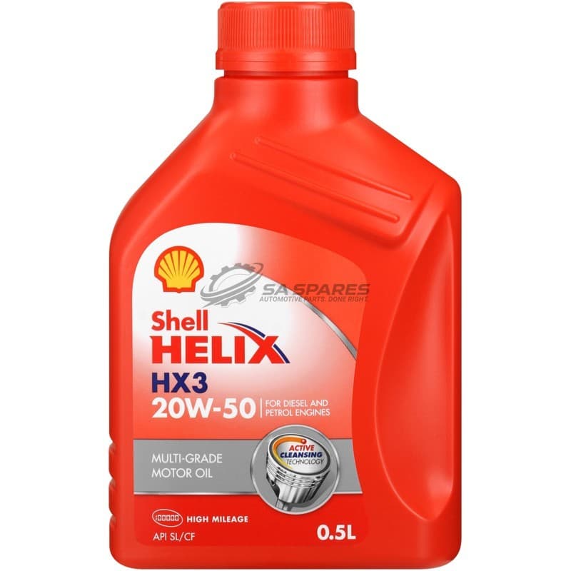 SHELL Shell HELIX HX3 20W50 500ml Multi-Grade oil PETROL + DIESEL ENGINES SL | CF