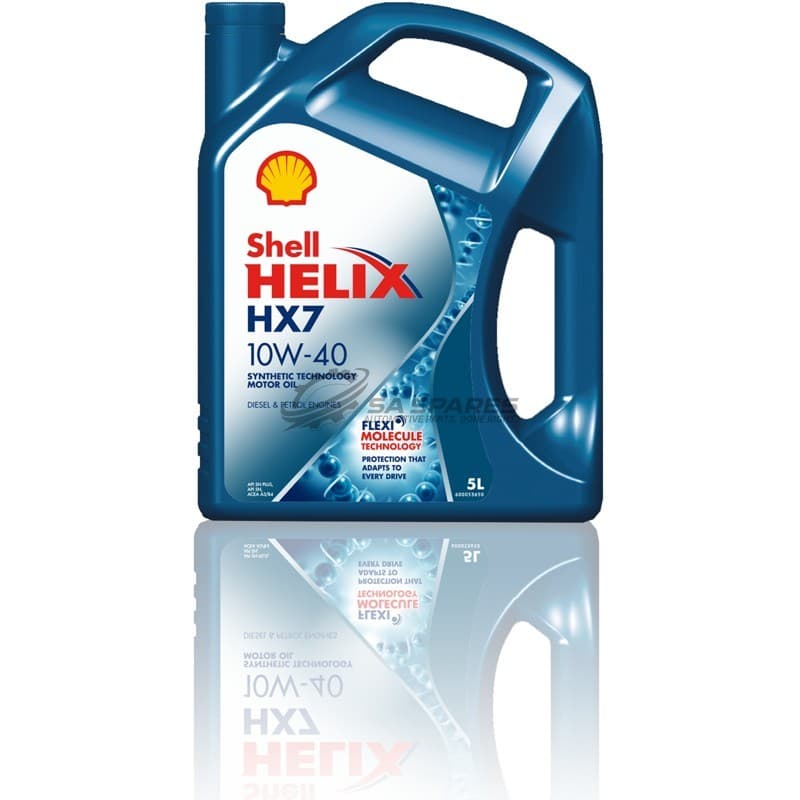 Shell HELIX HX7 10W40 5lt Synthetic Technology oil PETROL + DIESEL ENGINES SN+ A3 | B4 (Replacing 550040720) image 1