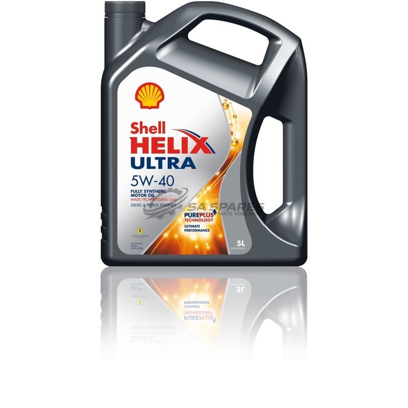 Shell HELIX ULTRA 5W40 5Lt Fully Synthetic oil PETROL + DIESEL ENGINES SN+ A3 | B4 (OE SPEC) (Repalcing 55040016) image 1