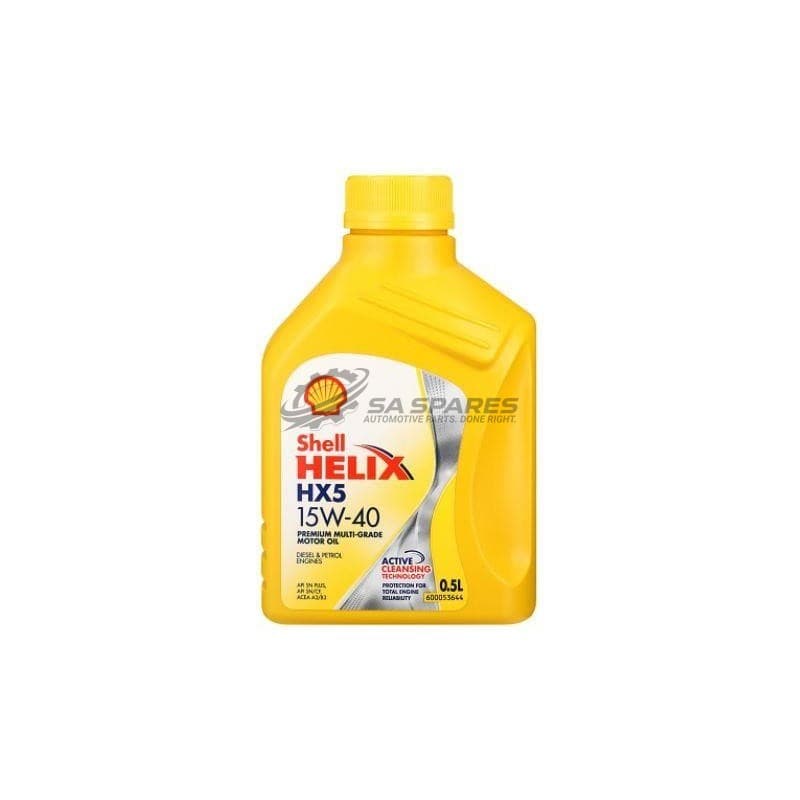Shell HELIX HX5 15W40 500ml Multi-Grade Oil PETROL + DIESEL ENGINES SN+ A3 | B3 image 1