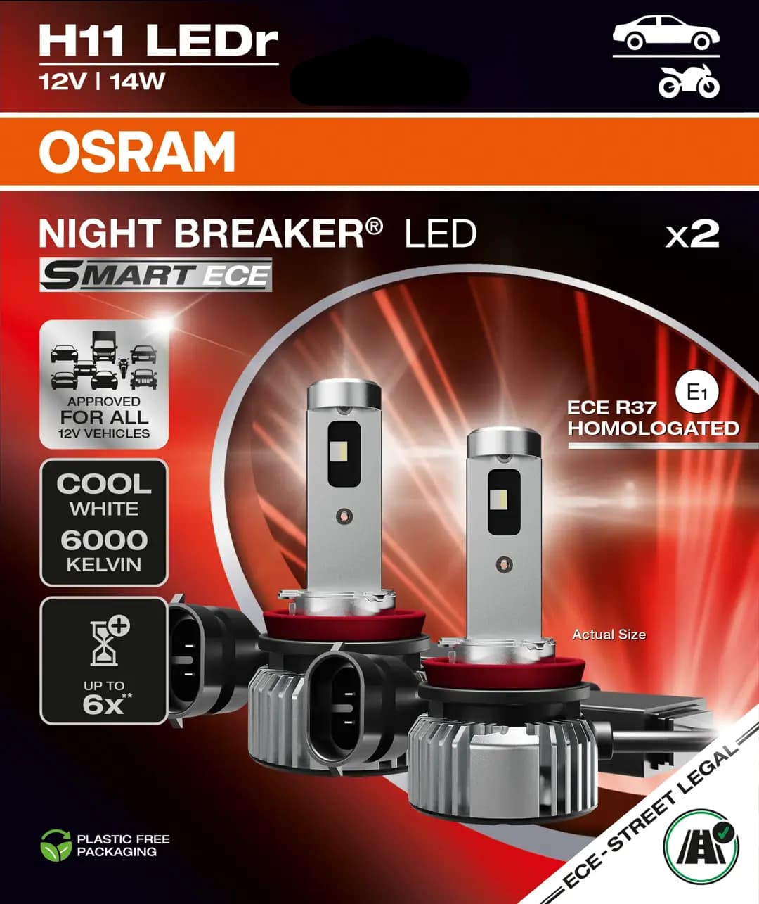 OSRAM LEDriving HL Bright H8/H9/H11/H16 Pair image 1