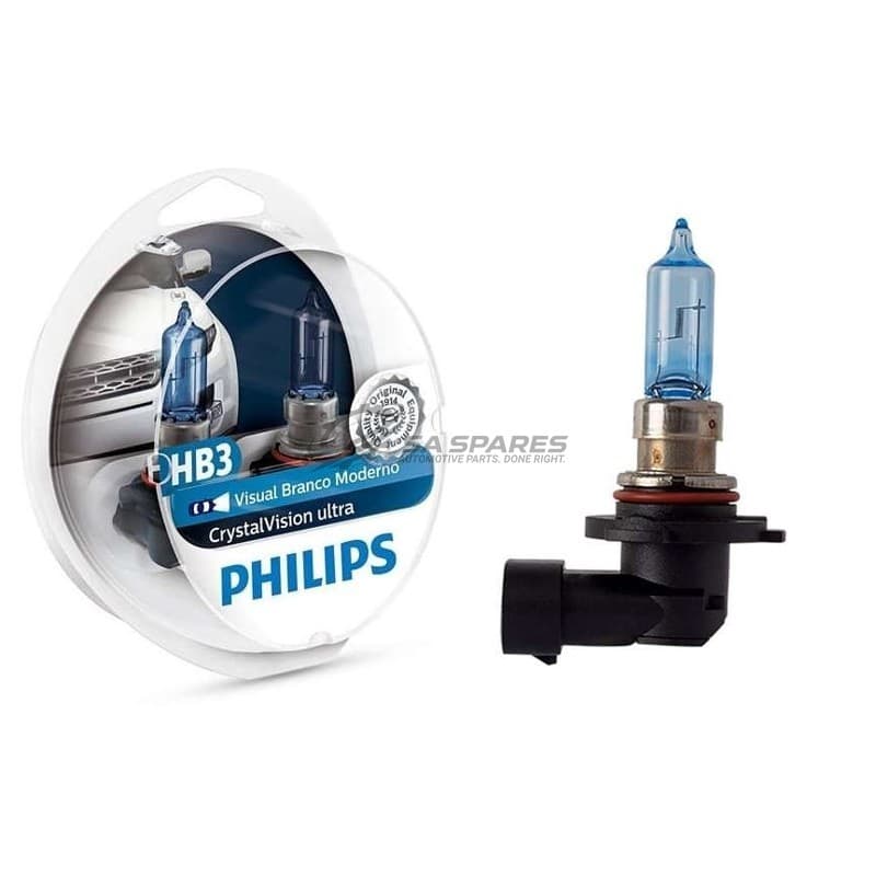 PHILIPS Globe Philips HB3 CrystalVision Ultra 12V 65W Halogen 9005CVUSM Set of Two + W5W