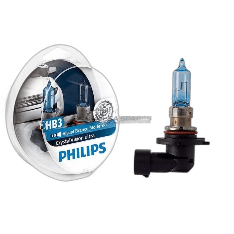 Globe Philips HB3 CrystalVision Ultra 12V 65W Halogen 9005CVUSM Set of Two + W5W thumbnail 2