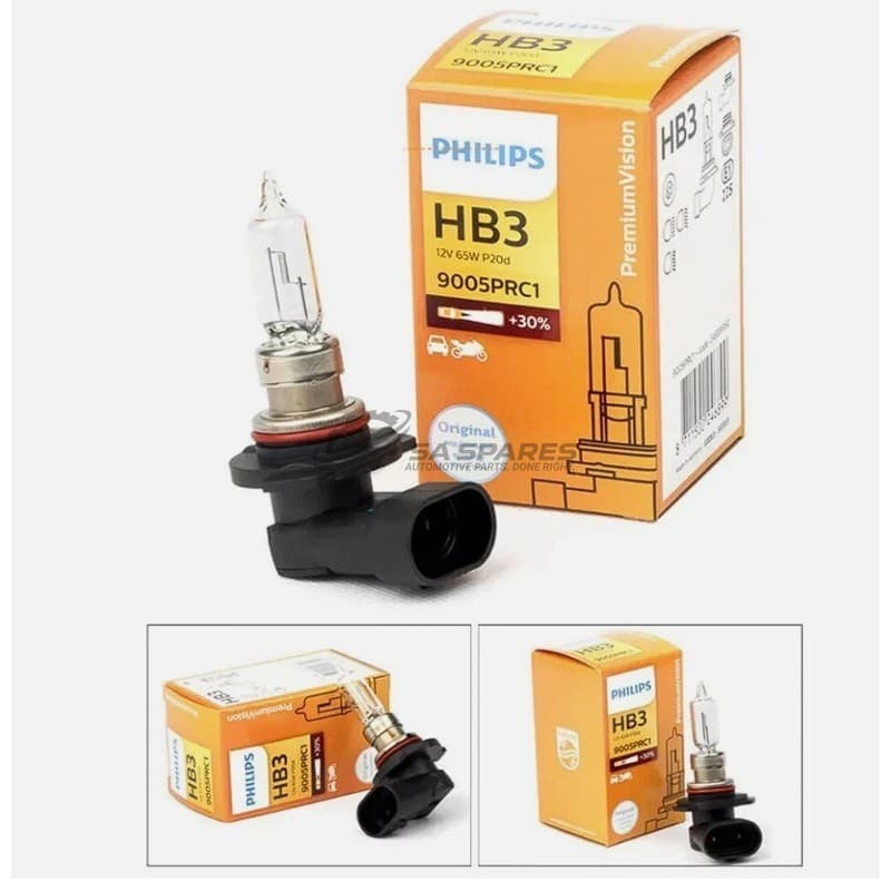 PHILIPS Globe Philips HB3 Vision 12V 65W Halogen 9005PRC1 Each