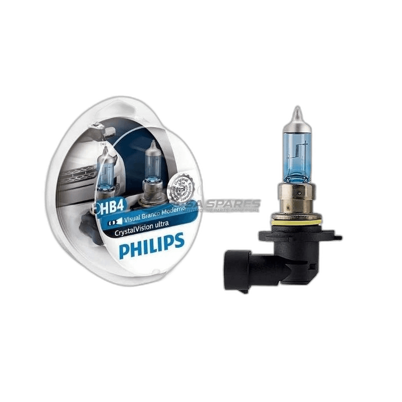 Globe Philips HB4 CrystalVision Ultra 12.8V 55W Halogen 9006CVUSM Set of Two + W5W thumbnail 2
