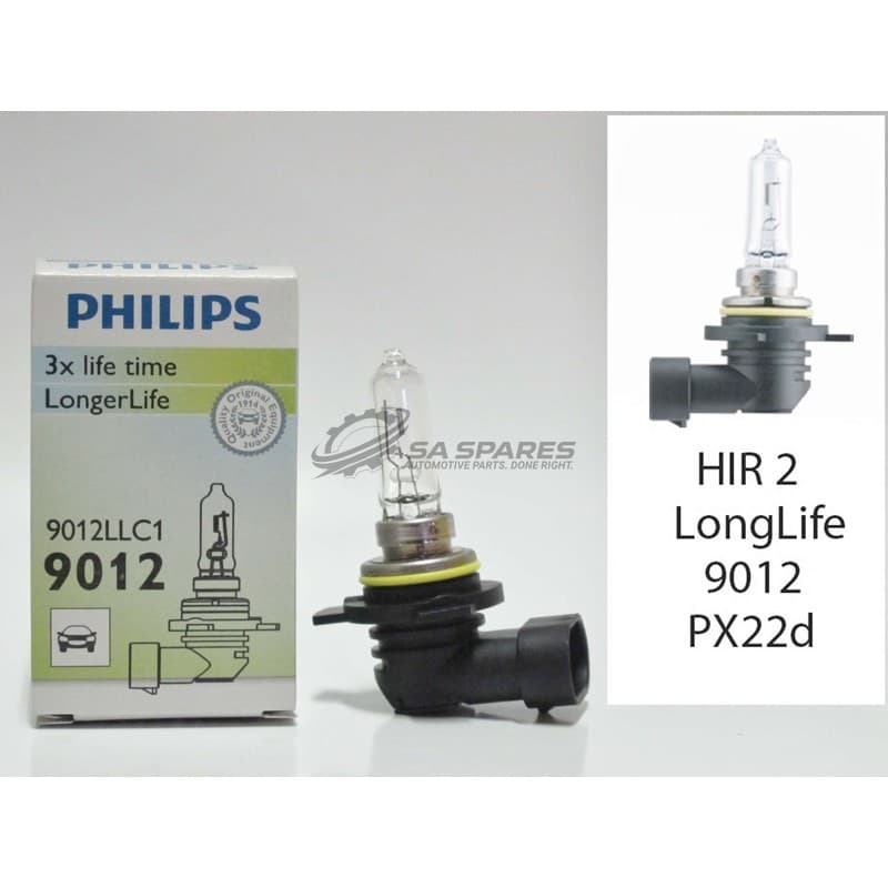 Globe Philips HIR2 LongLife 12V 55W 9012LLC1 Each 9012 image 1