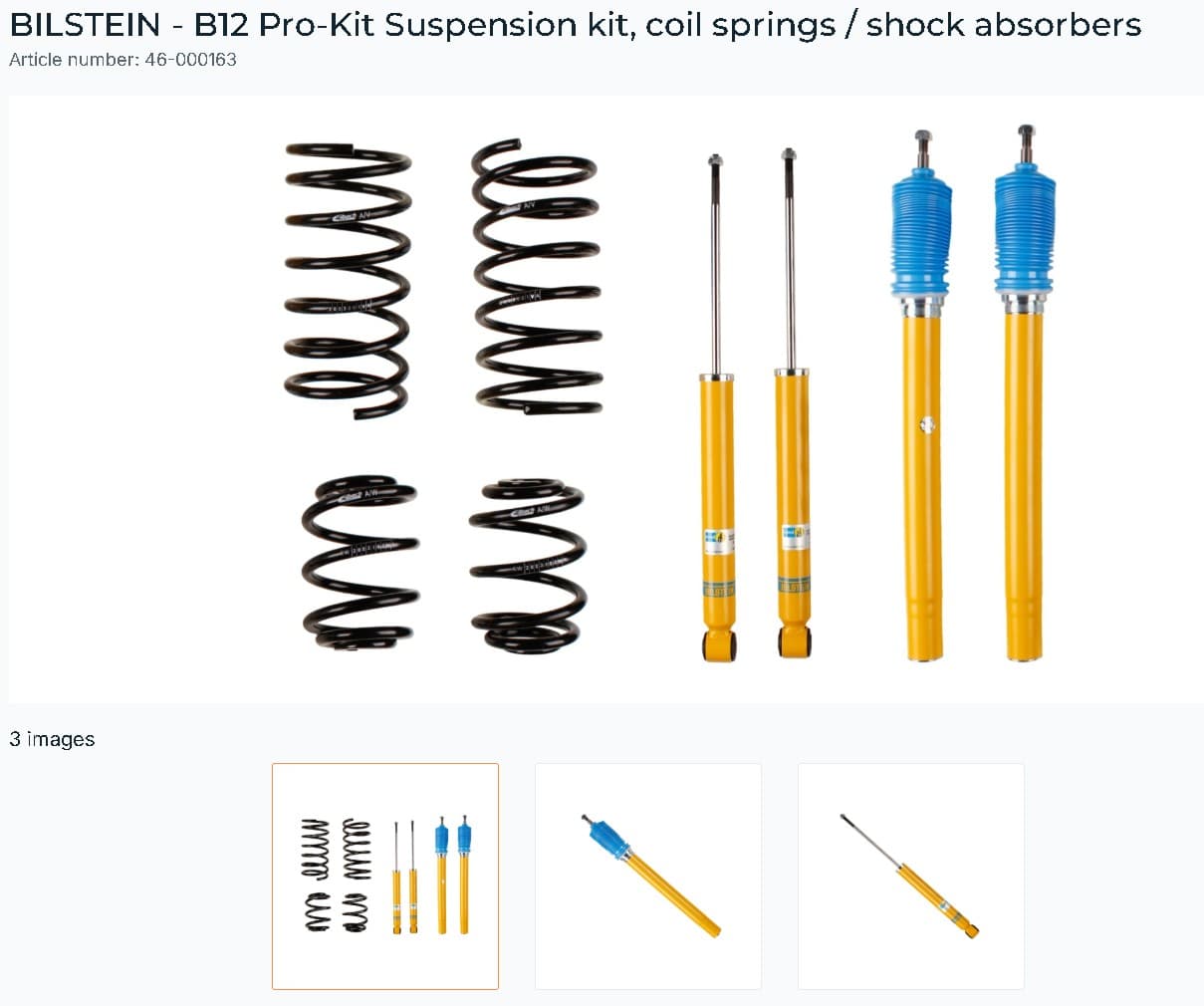 BILSTEIN B12 Suspension Kit - not adj 300 | 400mm BMW 3 Series E30 with Front strut 51mm OD Lower 300-400mm