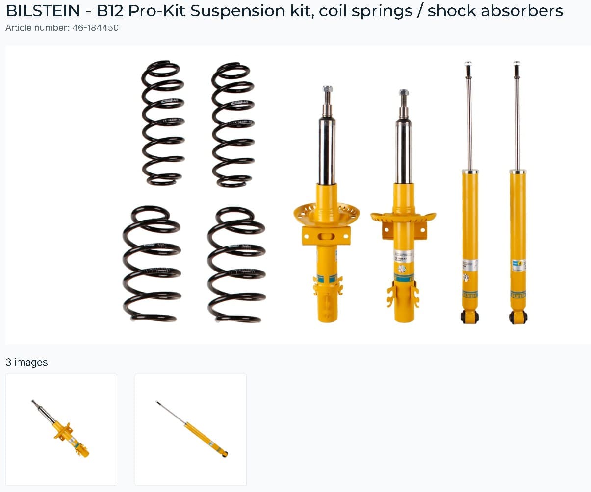 B12 Suspension kit - not adjustable VW Polo 6R 1.0 1.2 & 1.4 PETROL except Gti image 1