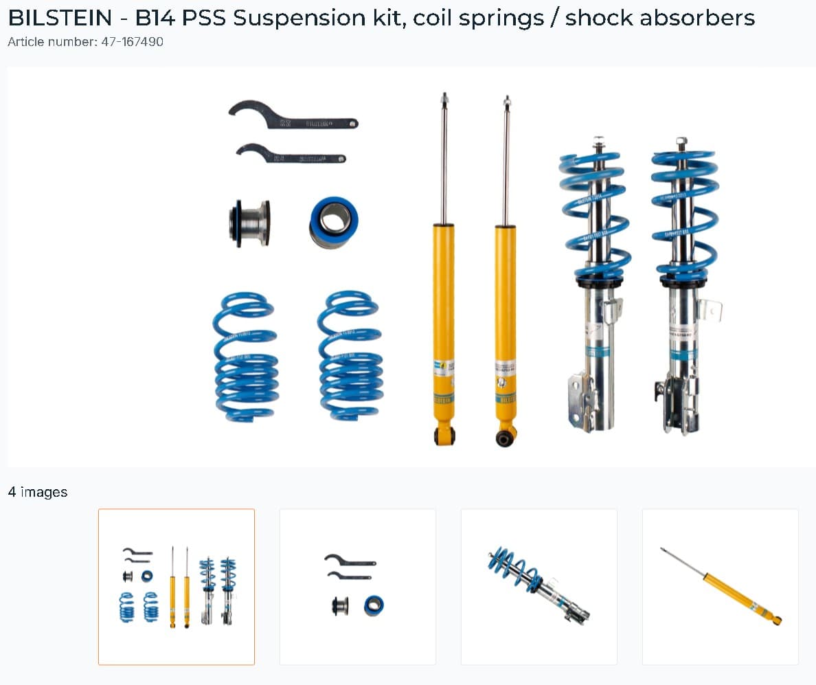 B14 PSS Suspension Kit FORD Fiesta 6 2013> (EXCL 1.6ST) image 1