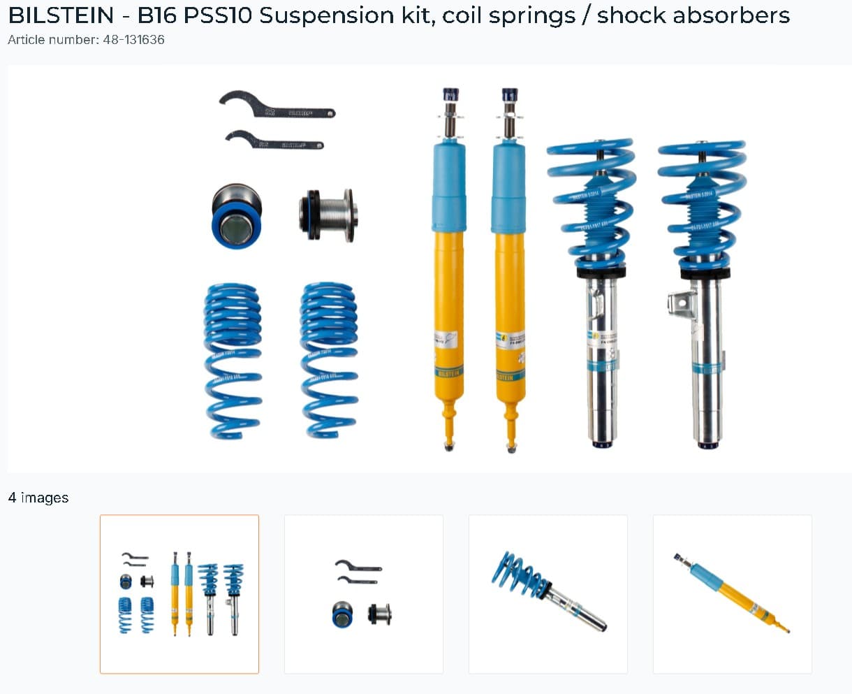 B16 PSS10 Suspension Kit BMW 3 Series E90 | E81 | E82 | E83 | E87 | E88 | E90 | E91 | E93 image 1