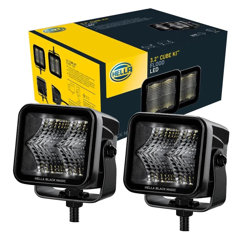 HELLA Black Magic LED Cube Kit 3.2" Flood image 1