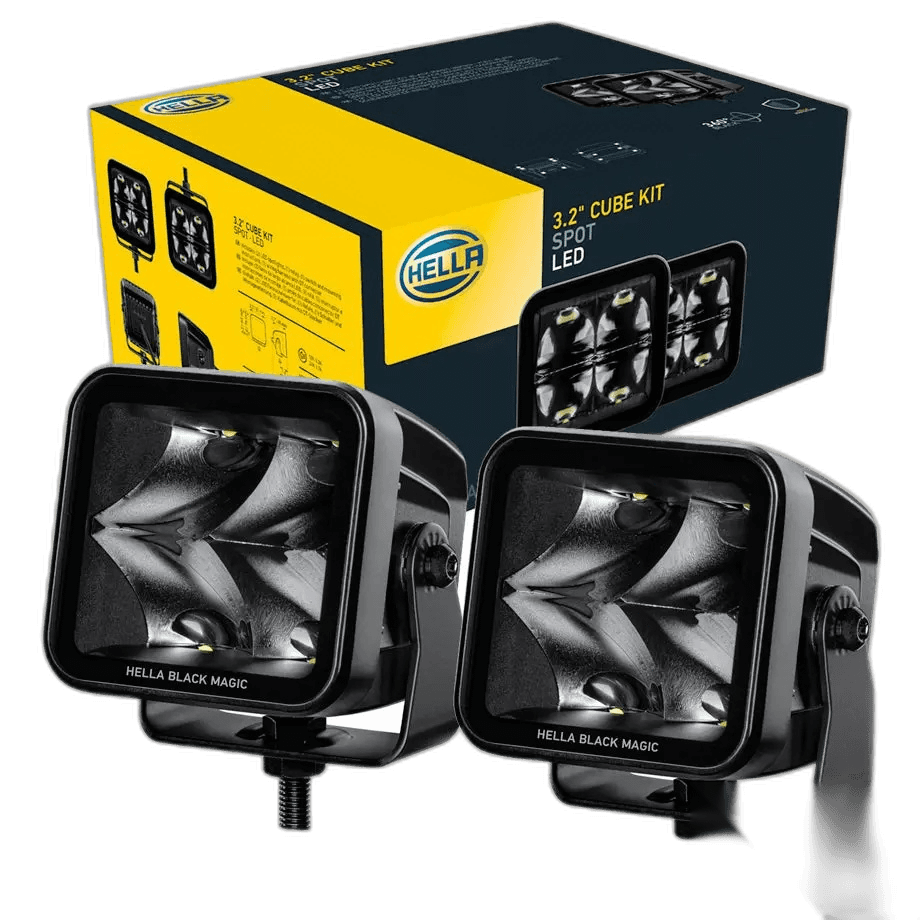 HELLA Black Magic LED Cube Kit 3.2" Flush Flood thumbnail 2