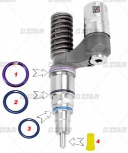 BOSCH Parts Set Unit Fuel Injector O-Ring 1987240103