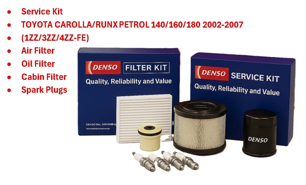 DENSO Service KIT (AF+OF+CF+Plugs) Toyota Corolla/Runx image 1