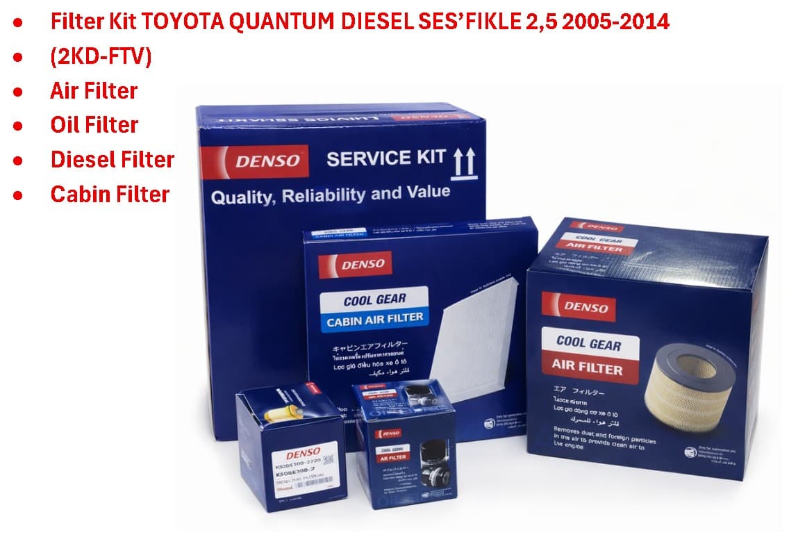 DENSO DENSO Service KIT (AF+OF+FF+CF) Toyota Quantum 2.5 Diesel 2005-2018