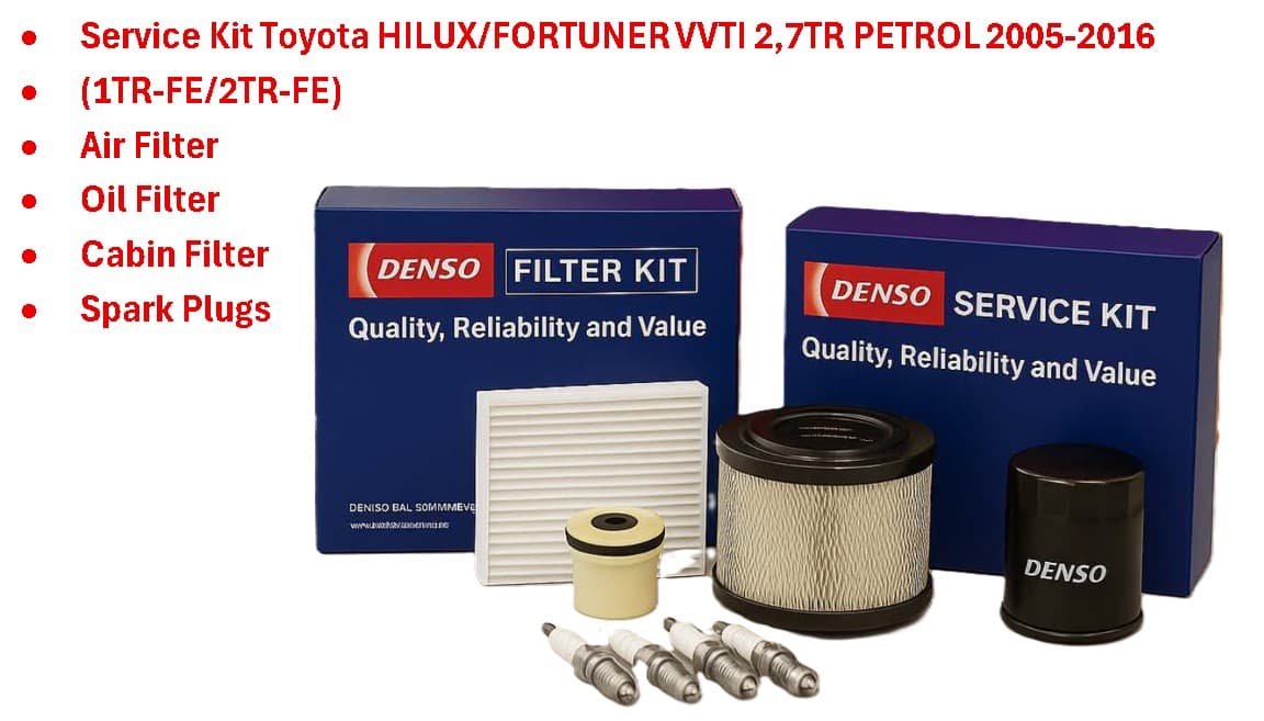 DENSO DENSO Service KIT (AF+OF+CF+Plugs) Toyota Hilux/Fortuner 2.7 2005-2015