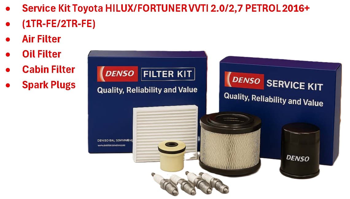 DENSO DENSO Service KIT (AF+OF+CF+Plugs) Toyota Hilux/Fortuner 2.0/2.7 2016+