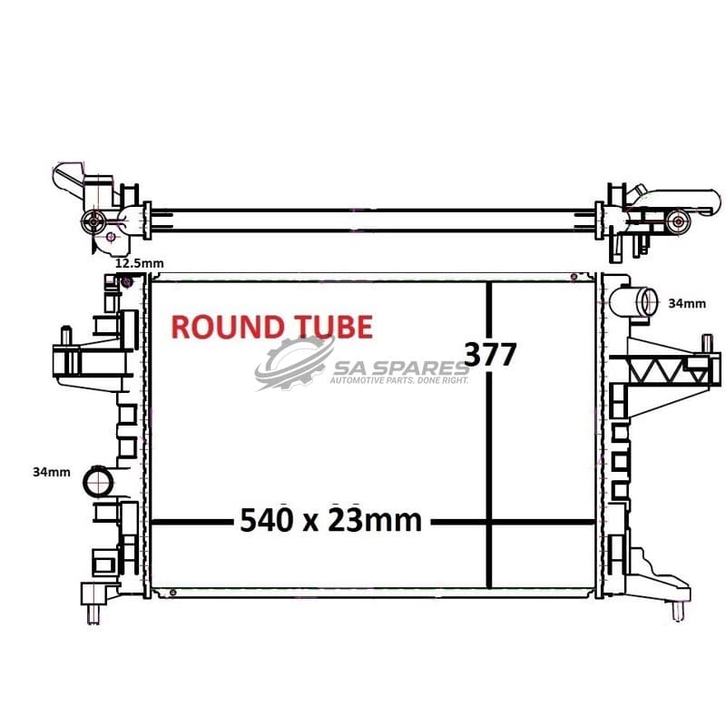 GENERIC Radiator Chev Utility Viva 1.4 1.8 12- MT Without A | C Round tube