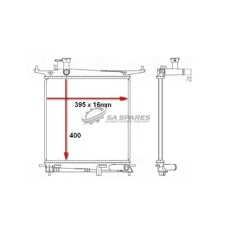 GENERIC Radiator Datsun Go 14- MT