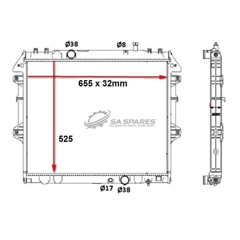 GENERIC RAD Toyota Hilux Vigo 05- & 11-