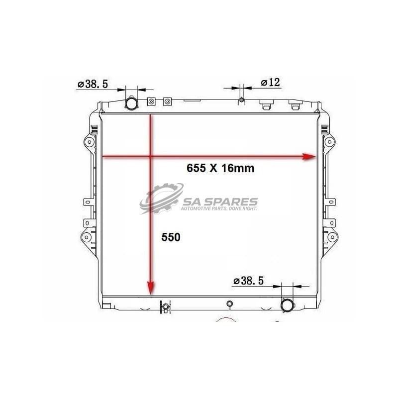 GENERIC Radiator Toyota Hilux Fortuner Revo 2.4 GD6 2.8GD6 15- MT (TYD6701)