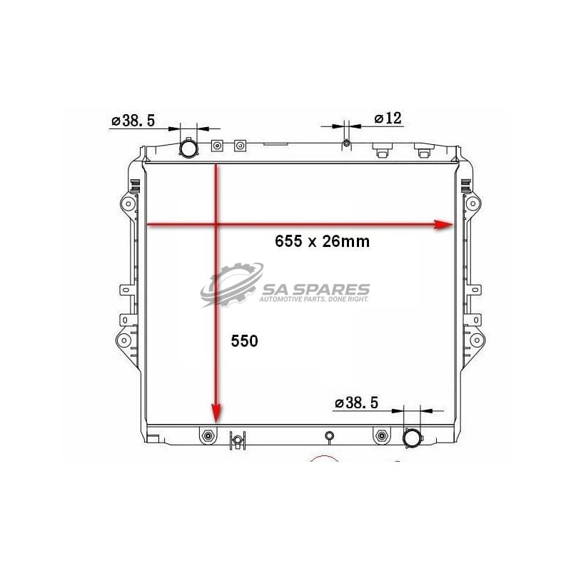 Radiator Toyota Hilux 2.4 GD6 2.8GD6 15- AT REVO YN160 GD6 image 1
